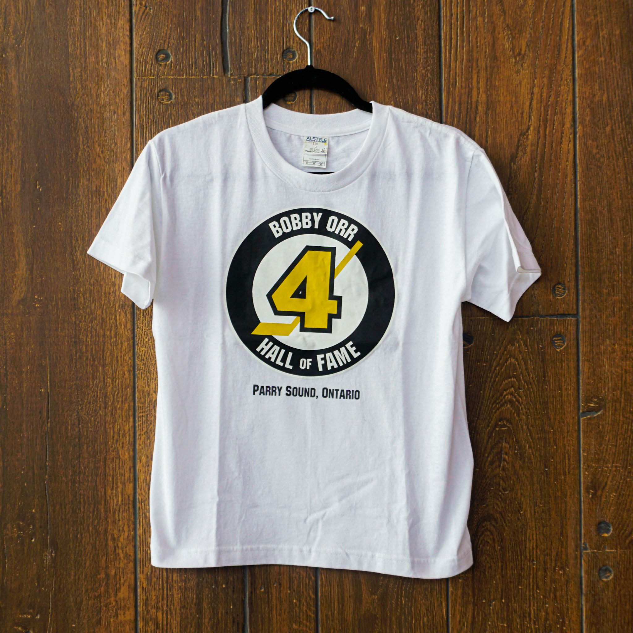 Bobby Orr Number 4 - The Yellow Stencil Kids T-Shirt