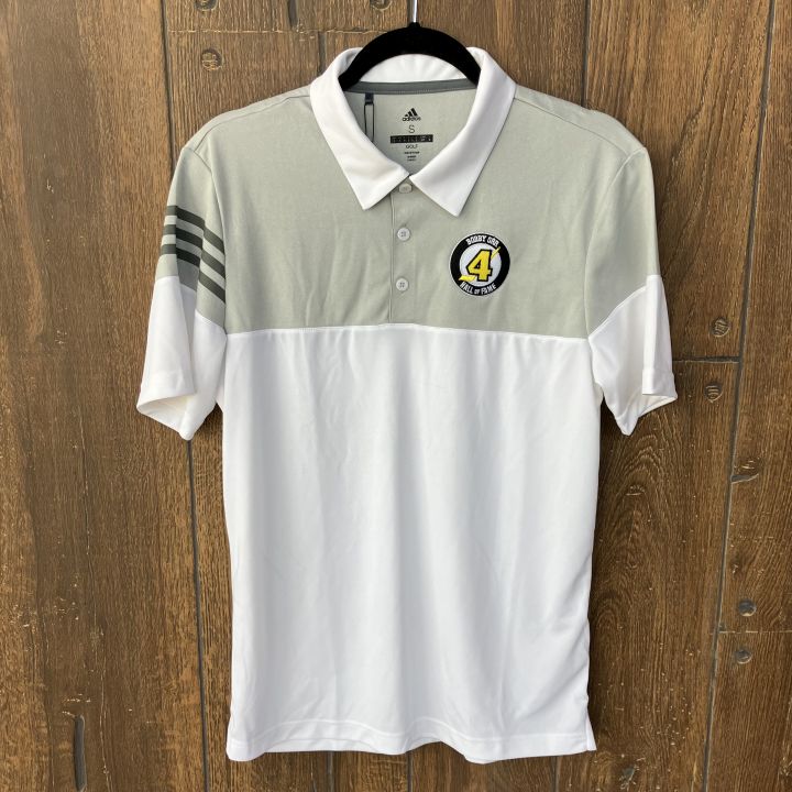 White & Dove Grey Golf Shirt