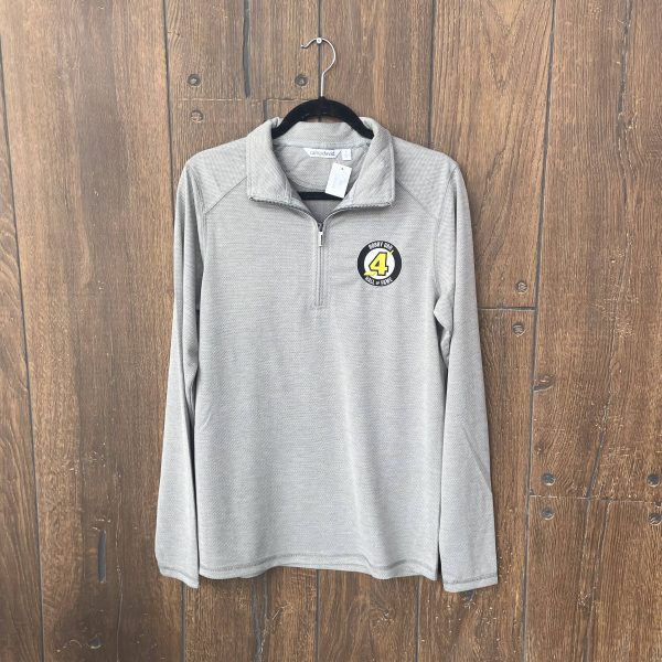 Sterling Quarter Zip Dark Oxford with Embroidered Logo
