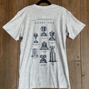 Bobby Orr hall Of Fame Flying Orr Trophy T-Shirt  -  Heather Grey